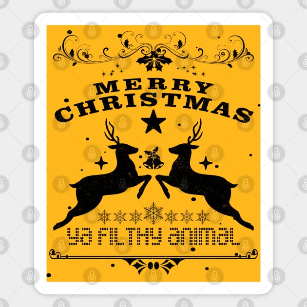 Merry Christmas Ya Filthy Animal Magnet by MZeeDesigns